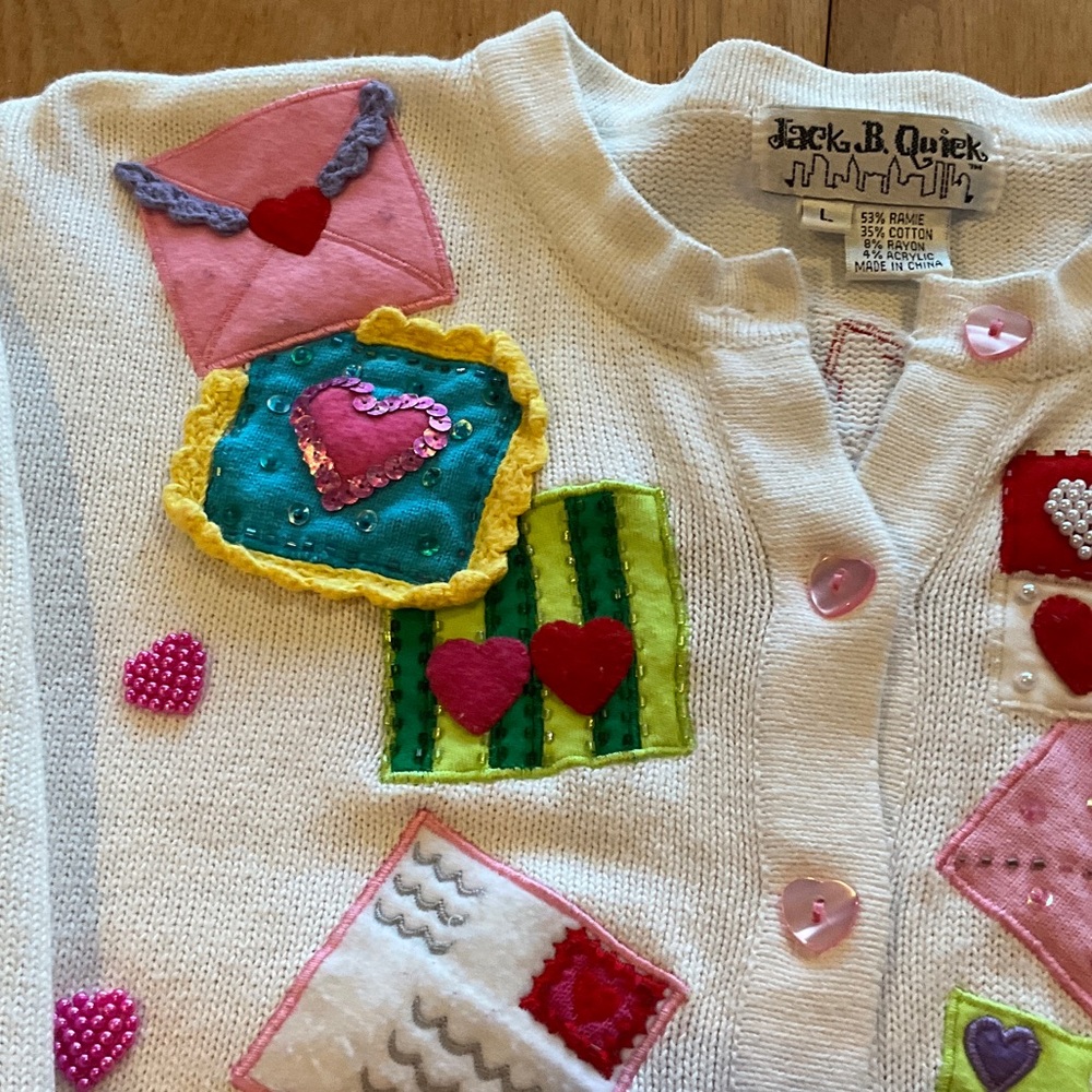 Jack B. Quick Large Embroidered Sequined Pearled … - image 7